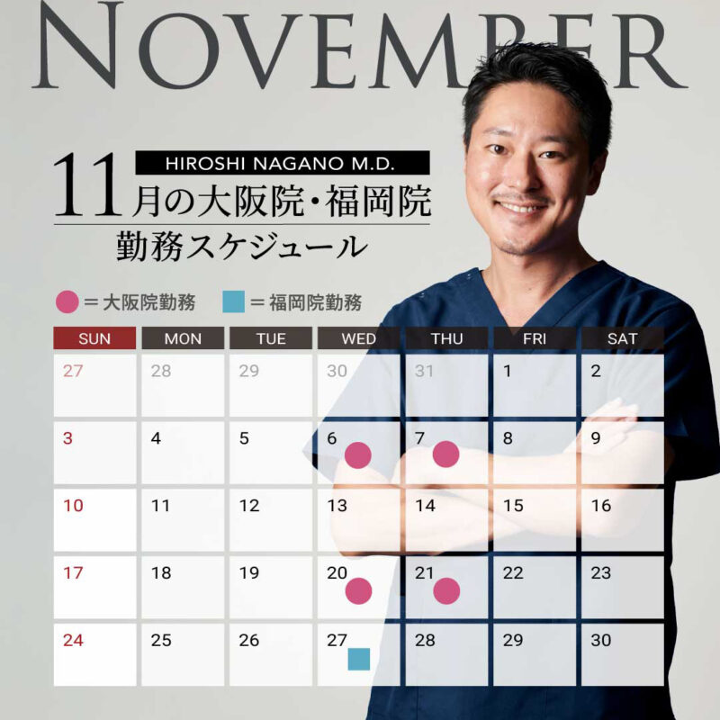 11月の勤務予定です。